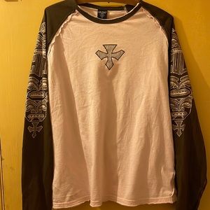 Cult long sleeve pink/ brown long sleeve t shirt,large